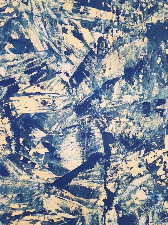 Image 1 of Jürgen Angeler - Cubismo azul y dorado