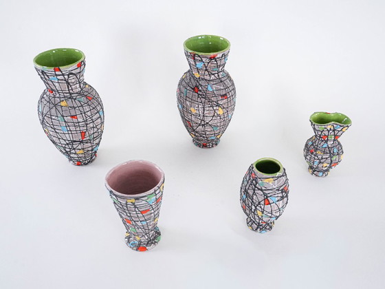 Image 1 of Set of ceramic vases, Italian design, 1960s, made in Italy