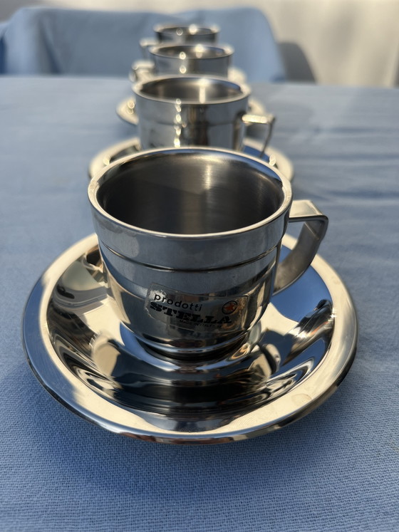Tazas de espresso italianas de acero inoxidable – prodotti stella, Accesorios de mesa, Metal, rvs (photo 2 of 6)