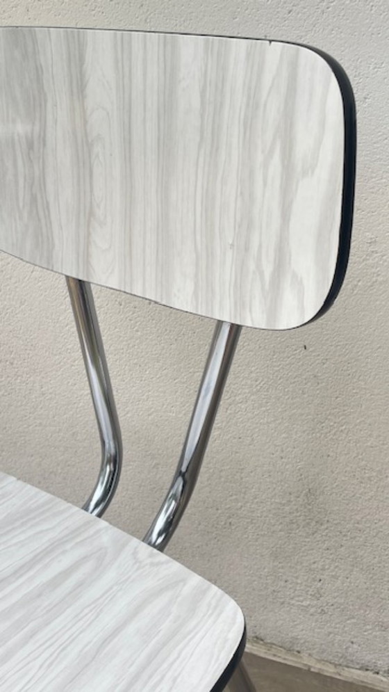 Coppia di sedie vintage in formica – Sedie da pranzo, Metal (photo 26 of 29)