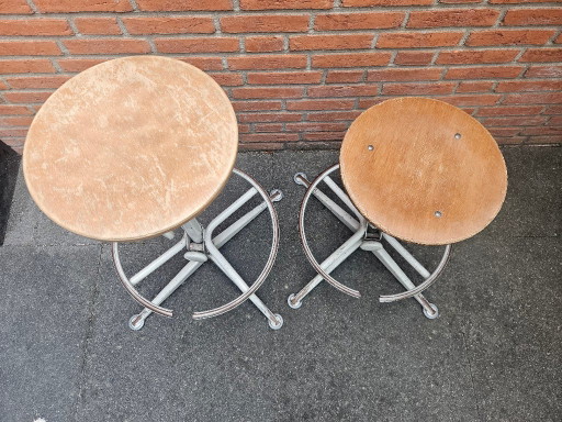 Ensemble de tabourets de dessin originaux Friso Kramer - Ahrend De Cirkel – krukjes, Metal, Wood