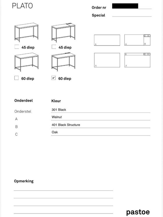 Image 1 of Vintage Pastoe Plato desk
