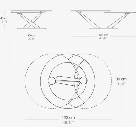 Image 1 of Table basse Naos « ABRA », design italien