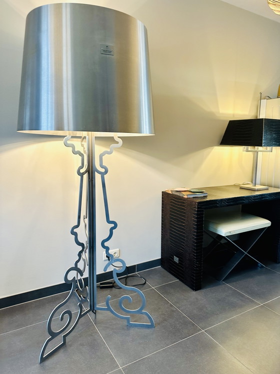 Vintage French Paris Baroque Style XL Floor Lamp – Kartell, Floor lights, Metal, Glass (photo 4 of 12)