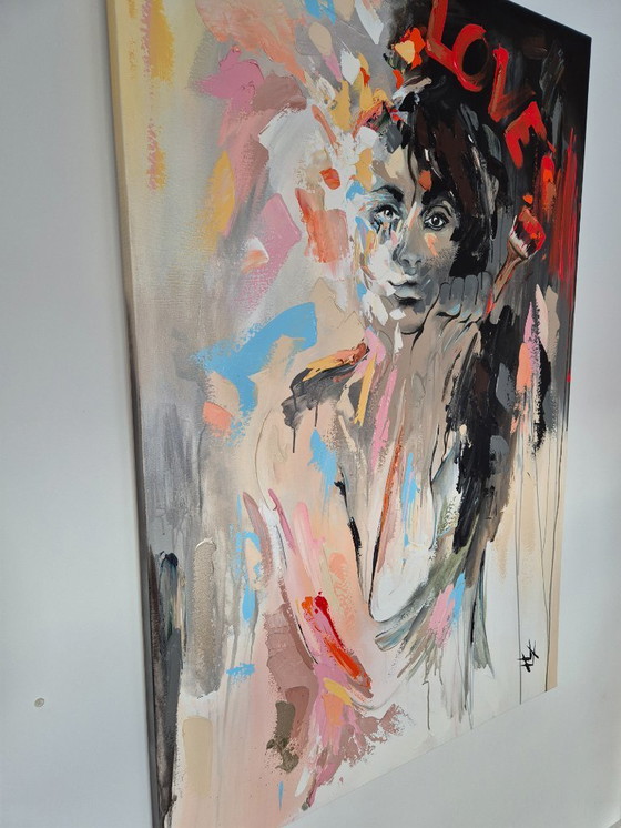 Image 1 of Miriam Vleugels schilderij 'Love' (Amor)