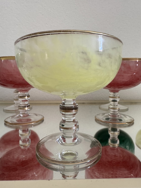 Image 1 of Coupes à glace multicolore cristal vénitien 