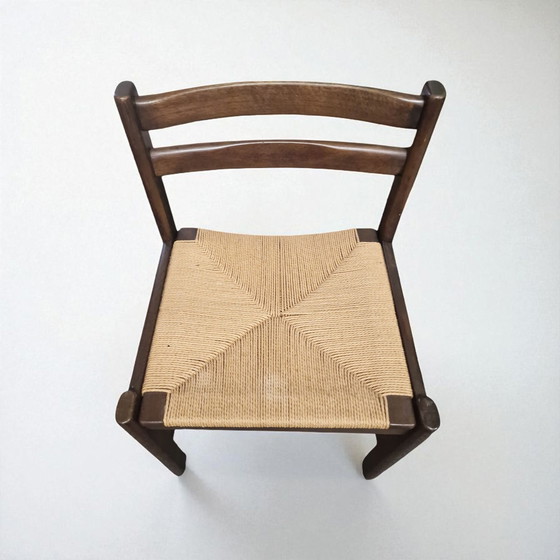 Image 1 of Satz von vier Esszimmerstühlen im Stil von Børge Mogensen, Serie Asserbo, 1970