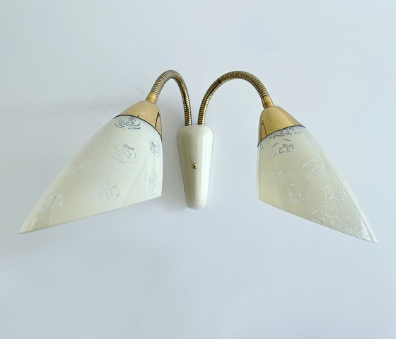 Image 1 of 2x Vintage Modular Wall Lamps, 1950s