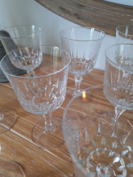 Image 1 of Verres À Vin Cristal D'Arques Vintage