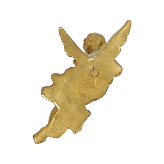 Image 1 of Grande angelo dorato in gesso