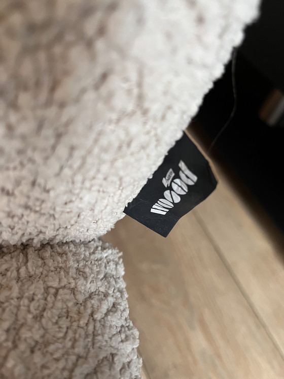 Image 1 of Fauteuil Prachtige WOOD Stone en bouclé crème kleur.