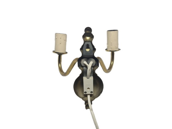 Two-Armed Wall Lamp, Sweden, 1970s – Wall lights, Brass (photo 7 of 8)