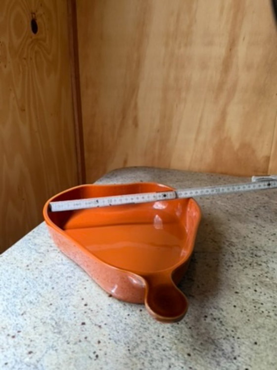 Vintage BCI Bretagne France Pear Shaped Baking Dish - Burnt Orange Glazed Ceramic - French Country Kitchen (photo 12 of 19)