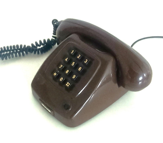 Image 1 of Old T65 PTT Telephone in Mocca