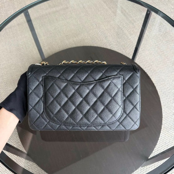 Image 1 of Chanel Filigree CC Medium - 25CM Caviar Quilted Grained Calfskin Black Gold Hardware Series 24