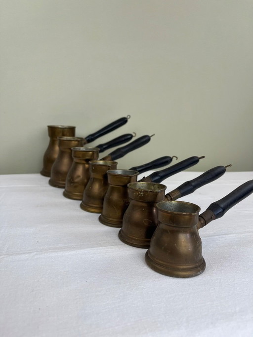 Set aus Vintage orientalischen Cezves / Kaffeekannen