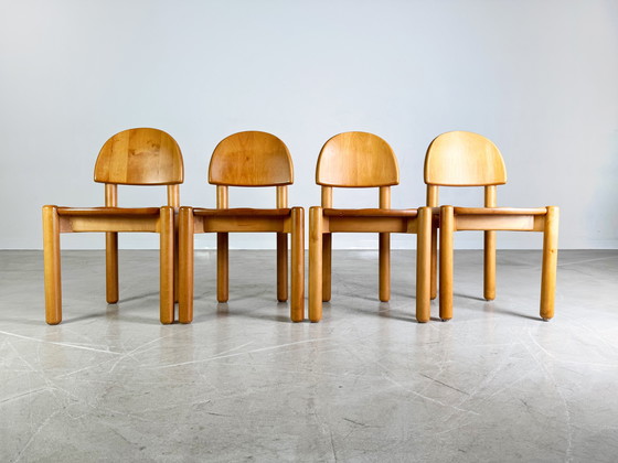 Image 1 of Set of 4 Rainer Daumiller chairs Midcentury chair beech vintage