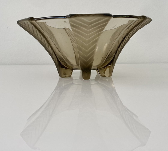 Image 1 of Plato de cristal Art Déco de 1930, modelo Athena, empresa Walther&Sohne