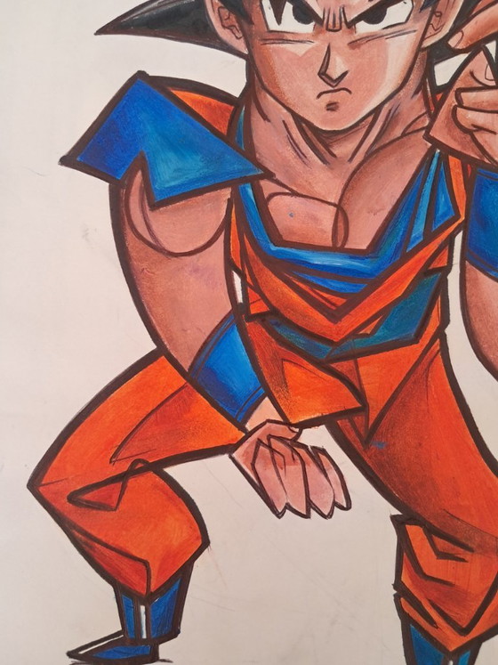 Image 1 of Nunzio MACCIONI - Goku meets Picasso - Framed artist drawing
