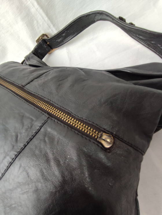 Dilaks Shoulder Bag XL Bag Black Leather Black Distinctive Finish Fits Laptop (photo 8 of 15)