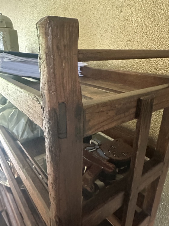 Image 1 of casier à vin/porte-bouteilles ancien en bois