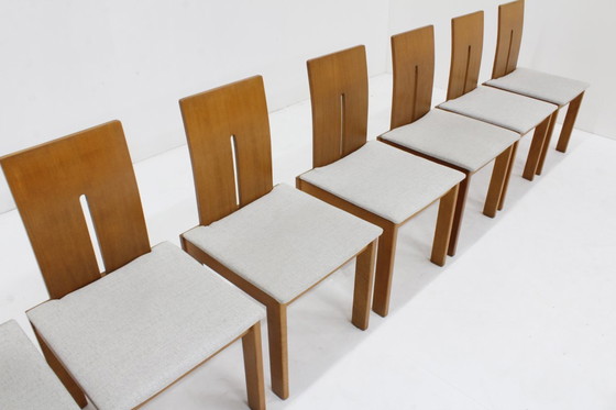 Image 1 of  Vintage Italiaanse eetkamer stoelen set van 8