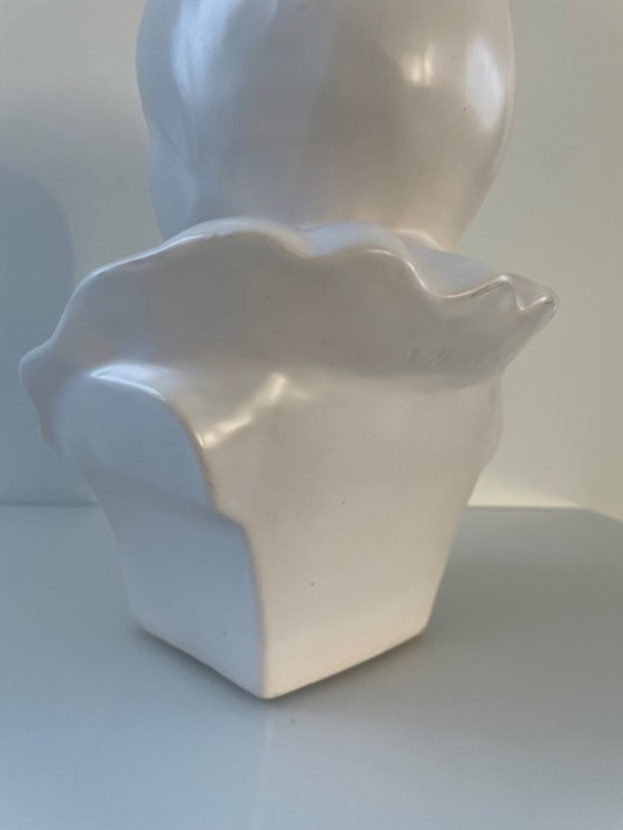 Image 1 of Busto di Pierrot d'epoca di Matte Ceramics - Firmato