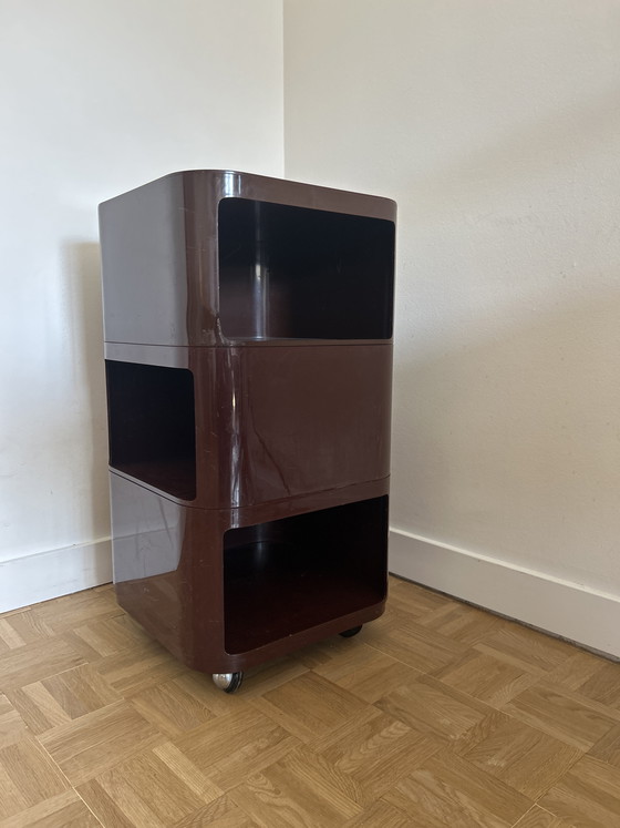 Image 1 of Kartell Brown vintage componibili by Anna Castelli square