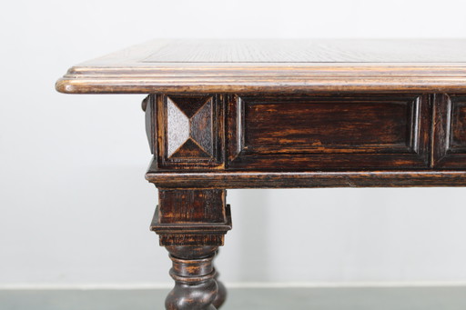 Table de jeu ancienne en hêtre, Tchécoslovaquie