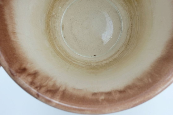 Image 1 of rare grand pot de fleurs art déco PLANT POT années 1930 en céramique dumler breiden goutte à goutte modèle 130/26