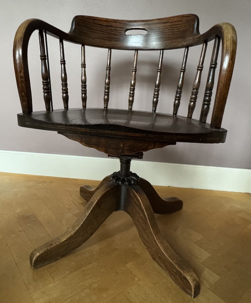 Antica sedia da scrivania inglese, contea di Heywood-Wakefield.