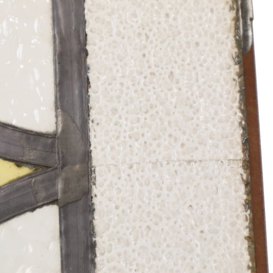 Art Deco Glasraam Glas in Lood Geometrisch 85x24cm – Decoratieve objecten, Vintage (photo 16 of 18)