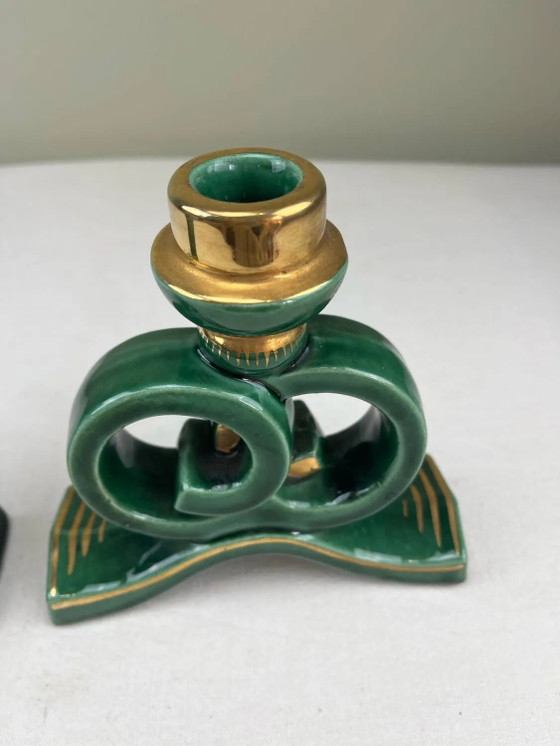 Keramik-Kerzenhalter aus den 1950er Jahren – Porcelain, Vintage (photo 14 of 15)