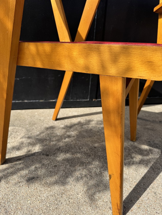 Image 1 of Sillas de puente con patas de compás, década de 1960