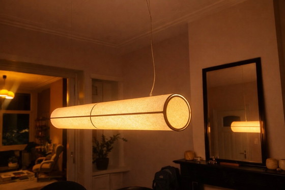 Image 1 of Audo Copenhagen – Hashira Große dimmbare LED-Pendelleuchte (Leinen)