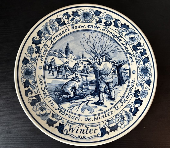 4 Getijden Delfsblauw Royal Goedewaagen – goedewaagen royal, Wanddecoratie, Ceramic (photo 5 of 6)