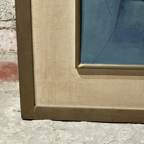 Erwin Mackowiak, Composition abstraite bleue, Huile sur panneau, 1960 – Peintures et dessins (photo 9 of 11)