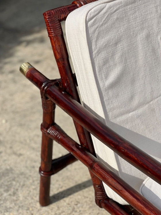 Image 1 of Paire de fauteuils et ottomans John Wisner Far Horizons – Ficks Reed, 1954