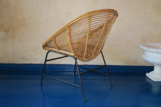 Poltrona Pod in bambù e ferro Mid-Century, anni '60 – Poltrone, Iron (photo 13 of 13)