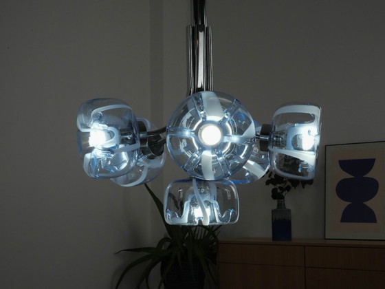 Image 1 of Chandelier, Italian design, Murano glass, 1970s, manufactured in Italy