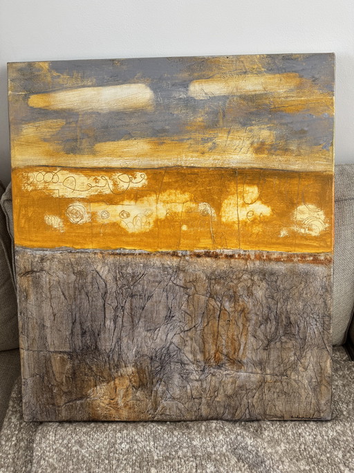 Modern Abstract Painting 'Summer' – Chris Vandenheede – 80x70 cm