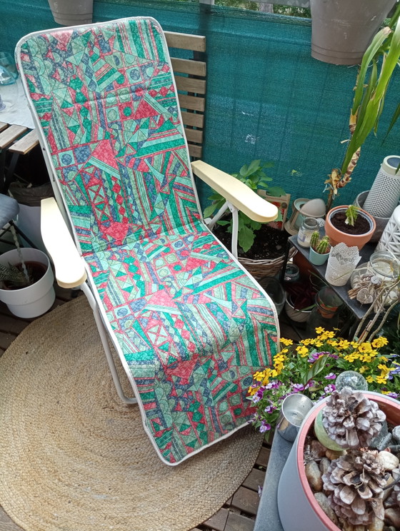Image 1 of Italian camping chair, deck chair, foldable, like new