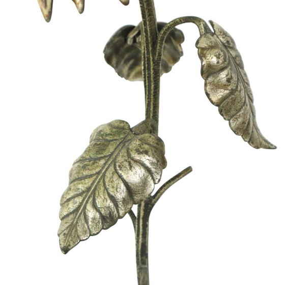 Image 1 of Grote Zonnebloem Asbak Verzilverd Brons S. Agudo