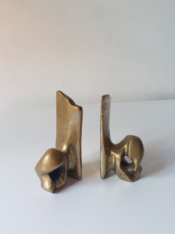 Image 1 of Very rare pair of brutalist David Marshall bookends