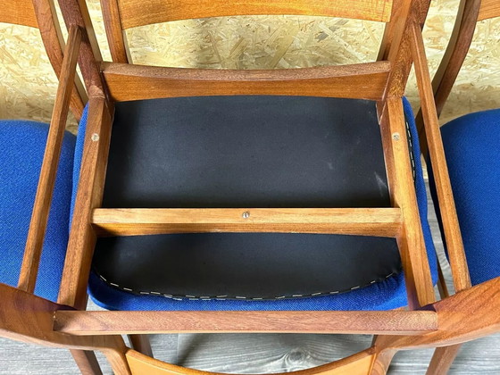 Image 1 of 4x 60's 70's Teak Chair Chaise Dining Chair Danish Modern Design Denmark