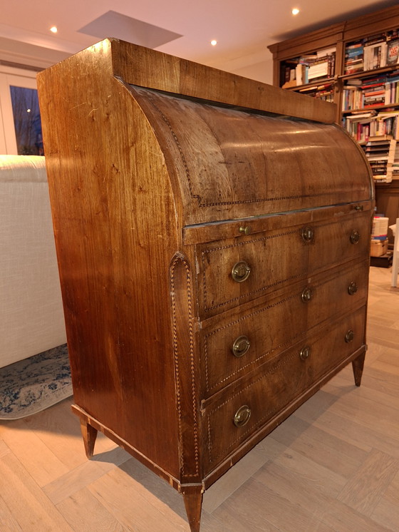 Image 1 of Secreter de madera con 3 cajones, 51x115x105