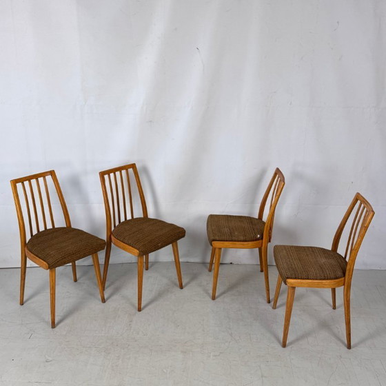 Image 1 of Set aus 4 tschechoslowakischen Esszimmerstühlen, 1960er Jahre