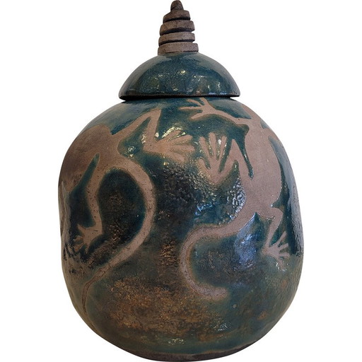 Vase vintage en céramique émaillée de Dono, France