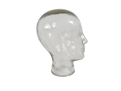 Piero-Fornasetti-Stil – Schaufensterpuppe – Glaskopf – Pressglas – Mid-Century Modern