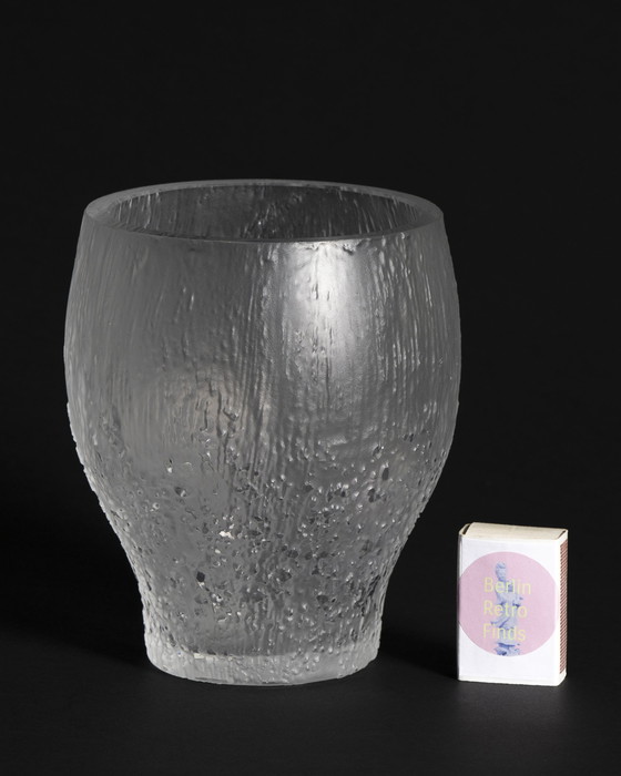 Image 1 of Brutalist Textured Glass Elegance “Patmos” Vase by Peill & Putzler, Germany, ca. 1970s